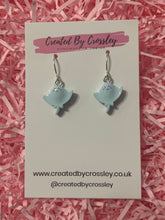 Load image into Gallery viewer, Blue Sting Ray Charm Earrings
