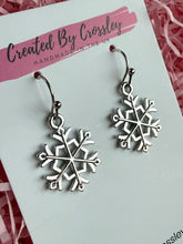 Load image into Gallery viewer, Snowflake Charm Earrings
