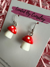 Load image into Gallery viewer, Mushroom Charm Earrings
