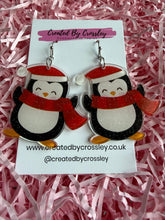 Load image into Gallery viewer, Large Penguin Charm Earrings
