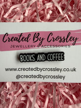 Load image into Gallery viewer, “Books And Coffee” Pin Badge
