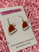 Load image into Gallery viewer, Santa Hat Charm Earrings
