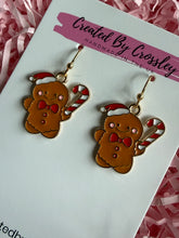 Load image into Gallery viewer, Gingerbread Man Charm Earrings
