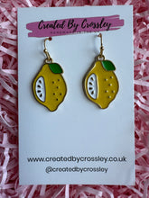 Load image into Gallery viewer, Lemon Charm Earrings
