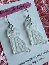 Load image into Gallery viewer, Skeleton Cat Charm Earrings
