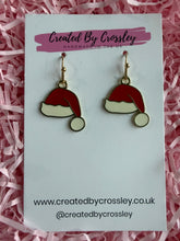 Load image into Gallery viewer, Santa Hat Charm Earrings
