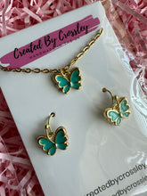 Load image into Gallery viewer, Mini Blue Butterfly Jewellery Set

