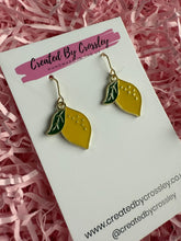 Load image into Gallery viewer, Lemon Charm Earrings
