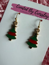 Load image into Gallery viewer, Christmas Tree Charm Earrings
