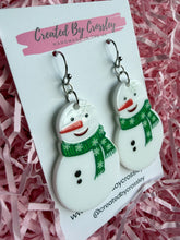 Load image into Gallery viewer, Snowman Charm Earrings
