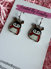 Load image into Gallery viewer, Festive Penguin Charm Earrings
