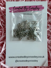Load image into Gallery viewer, Gem Snowflake Clip On Earrings

