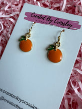 Load image into Gallery viewer, Orange Charm Earrings
