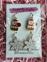 Load image into Gallery viewer, Santa Snow Earring Duo
