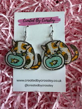 Load image into Gallery viewer, Fishbowl Cat Charm Earrings
