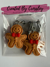Load image into Gallery viewer, Chunky Gingerbread Clip On Earrings
