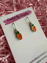 Load image into Gallery viewer, Carrot Charm Earrings
