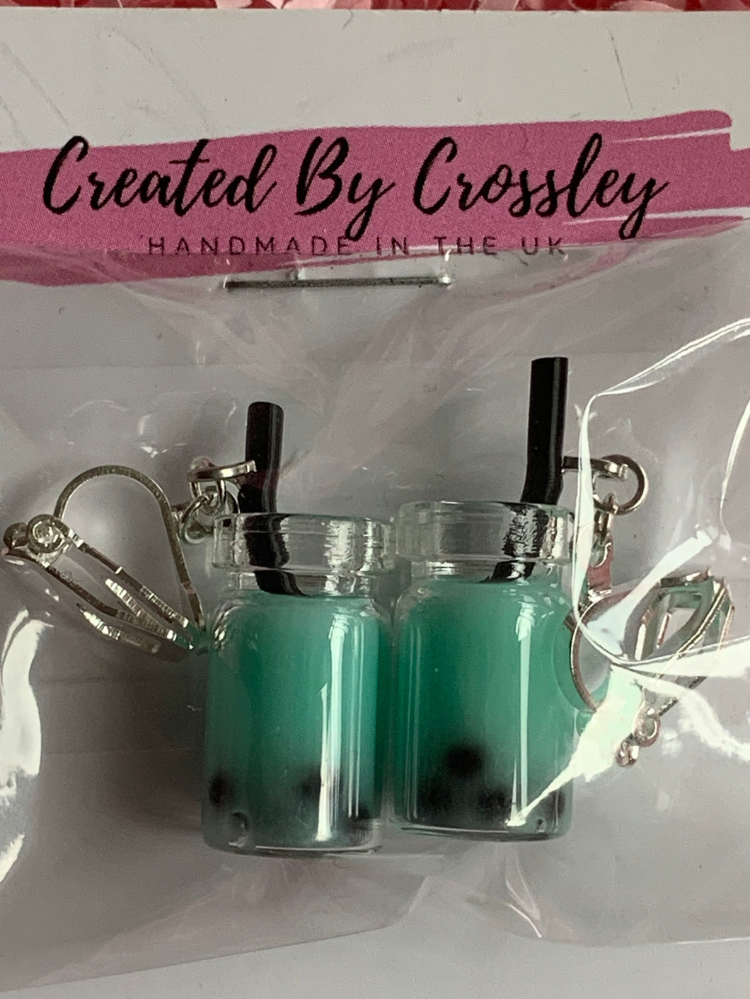 Bubble Tea Clip On Earrings