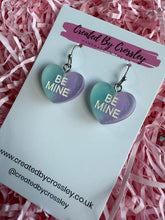 Load image into Gallery viewer, Glitter Heart Charm Earrings
