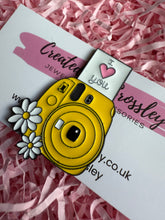 Load image into Gallery viewer, Yellow Polaroid Camera Pin Badge
