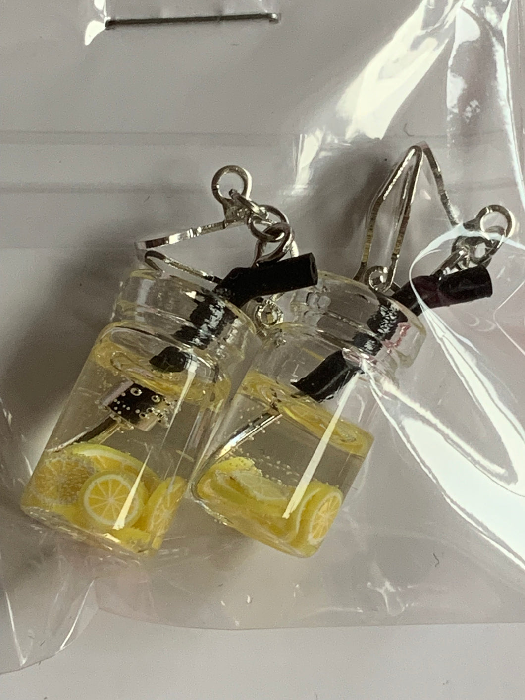 Fruit Drink Clip On Earrings