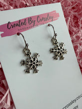 Load image into Gallery viewer, Snowflake Charm Earrings
