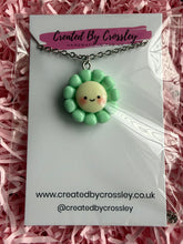 Load image into Gallery viewer, Green Flower Charm Necklace
