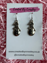 Load image into Gallery viewer, Snowman Charm Earrings
