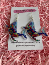 Load image into Gallery viewer, Ocean Whale Charm Earrings
