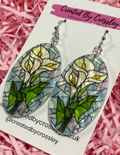 Load image into Gallery viewer, Large Flower Arch Charm Earrings
