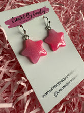 Load image into Gallery viewer, Pink Star Charm Earrings
