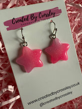 Load image into Gallery viewer, Pink Star Charm Earrings
