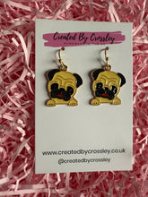 Load image into Gallery viewer, Pug Dog Charm Earrings
