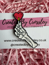 Load image into Gallery viewer, Skeleton Hand Pin Badge
