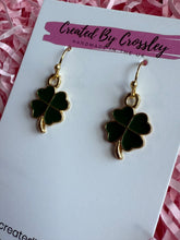 Load image into Gallery viewer, Four Leaf Clover Charm Earrings
