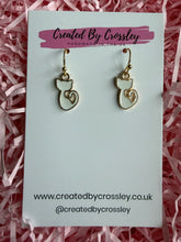 Load image into Gallery viewer, White Cat Charm Earrings
