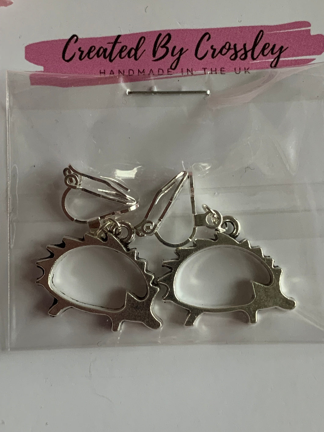 Hedgehog Clip On Earrings