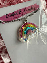 Load image into Gallery viewer, Glitter Rainbow Charm Necklace

