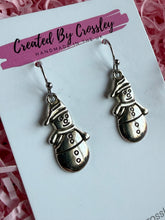 Load image into Gallery viewer, Snowman Charm Earrings
