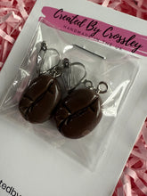 Load image into Gallery viewer, Coffee Bean Clip On Earrings

