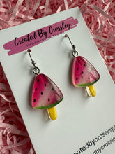 Load image into Gallery viewer, Watermelon Lolly Charm Earrings
