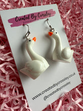 Load image into Gallery viewer, Swan Charm Earrings

