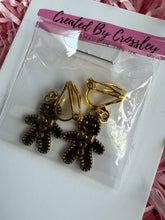 Load image into Gallery viewer, Gingerbread Man Clip On Earrings
