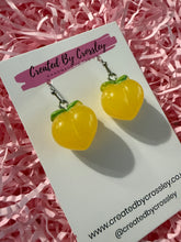 Load image into Gallery viewer, Yellow Peach Charm Earrings
