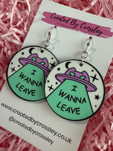 Load image into Gallery viewer, Space Cat Charm Earrings
