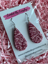 Load image into Gallery viewer, Pink Teardrop Clay Earrings
