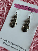 Load image into Gallery viewer, Snowman Charm Earrings
