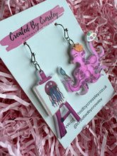 Load image into Gallery viewer, Artist Octopus Charm Earrings
