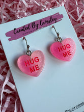 Load image into Gallery viewer, Glitter Heart Charm Earrings
