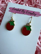 Load image into Gallery viewer, Strawberry Charm Earrings
